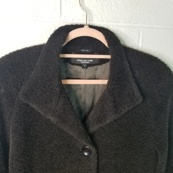 Vtg Suri alpaca brown long line coat size 6 - Picture 9 of 10